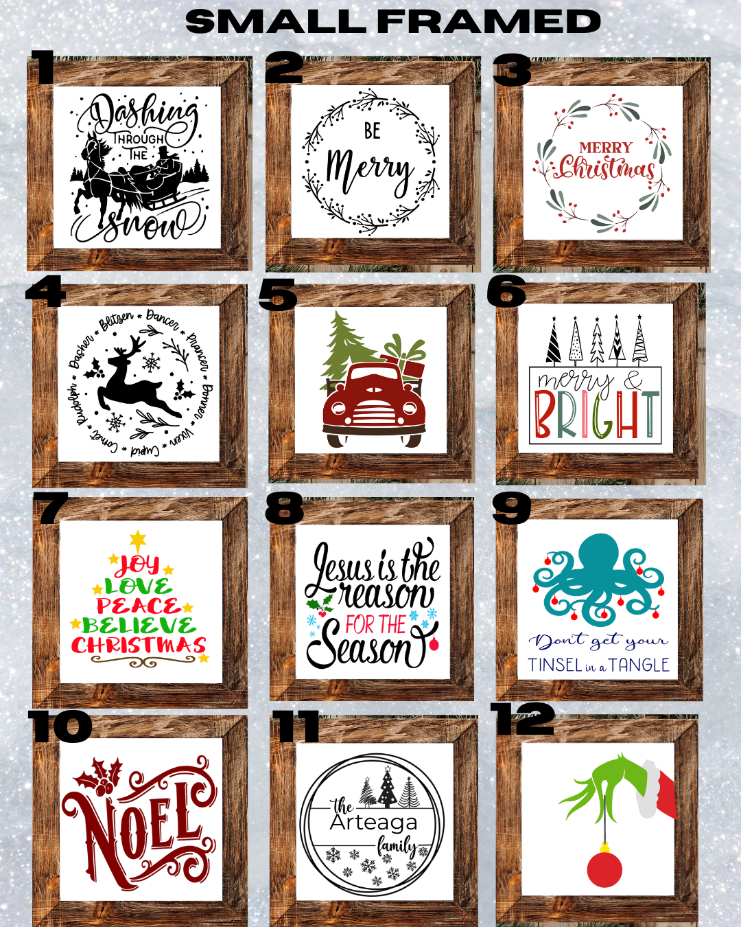 12/21 11am Pick Your Holiday Framed Project