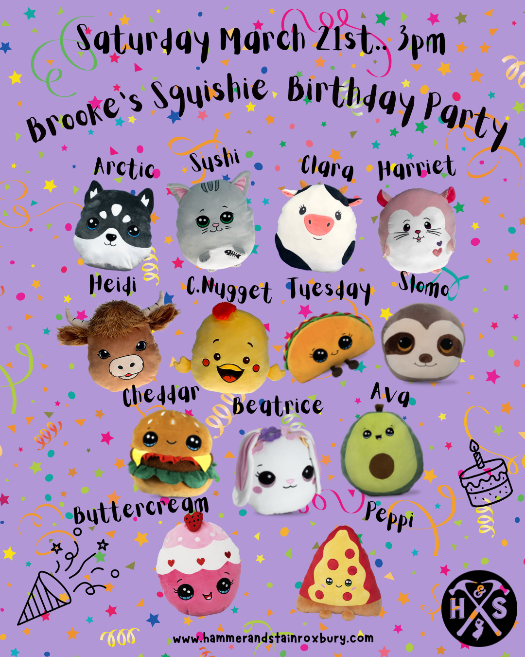 03/21 3pm Brooke's "Squishie" Birthday Party