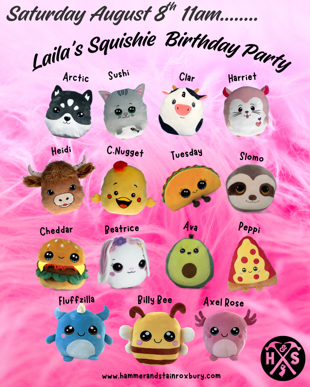 08/08/2026 11am 6pm Laila's "Squishie" Birthday Party