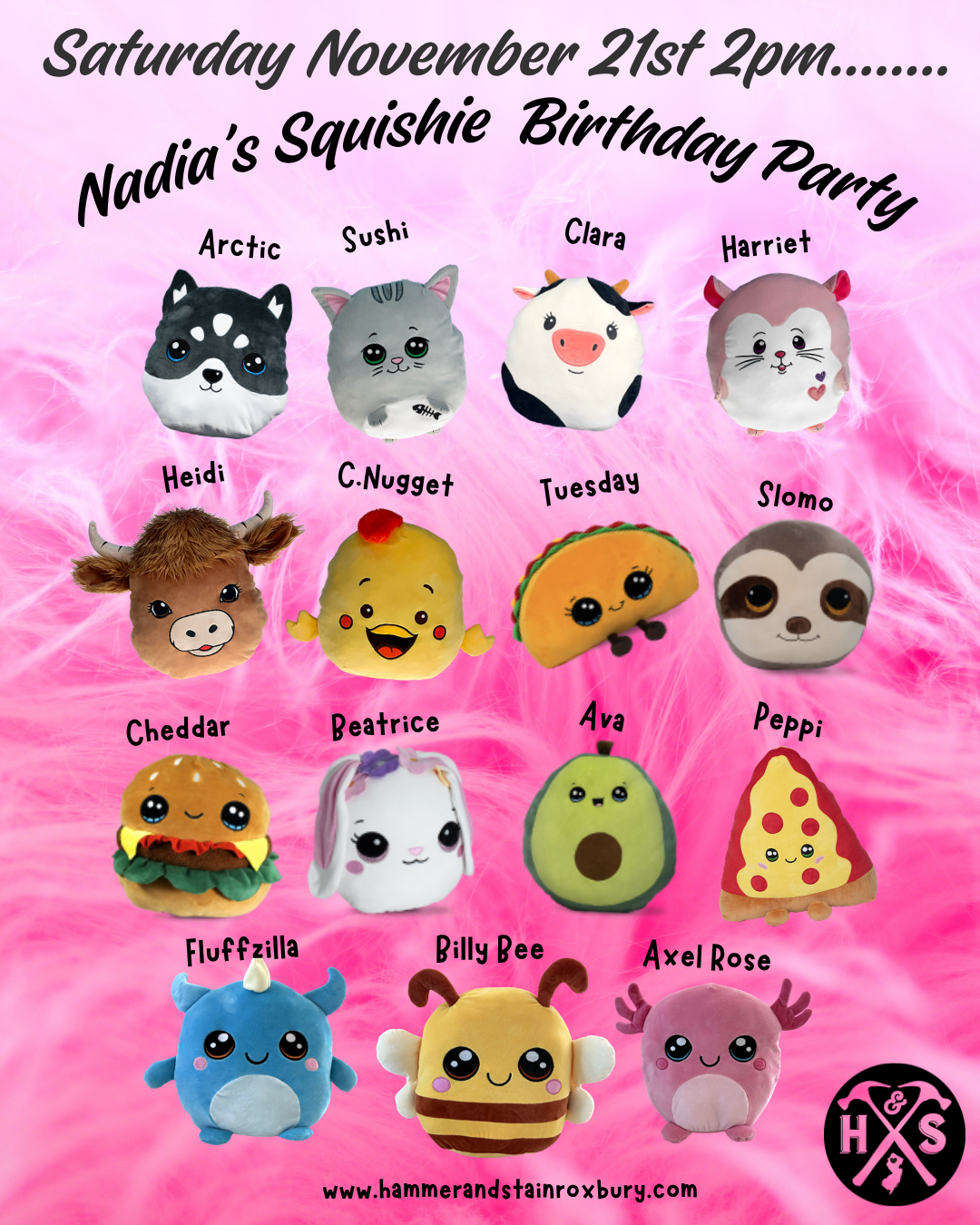 11/21 2pm Nadia's Squishie Birthday Party