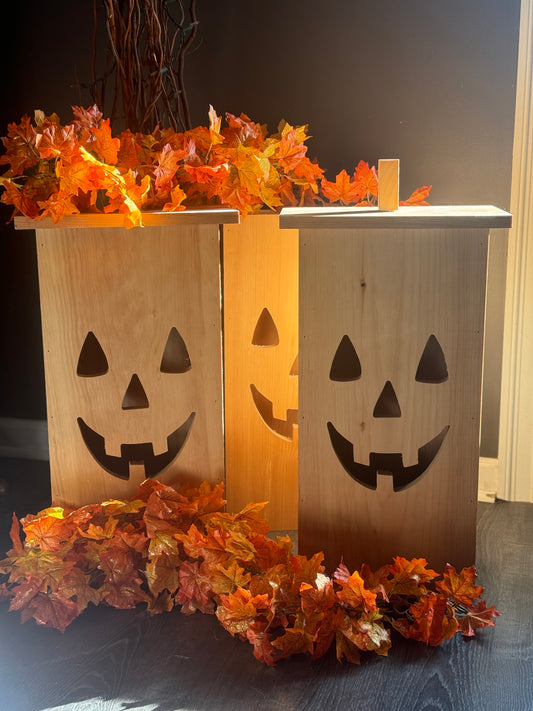 Large Wooden Pumpkin