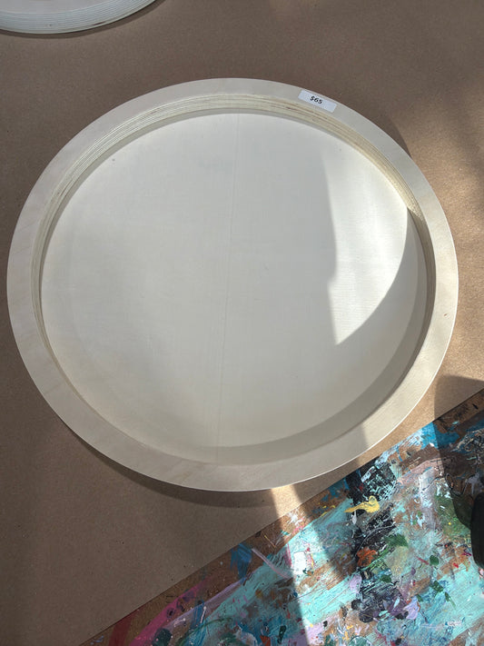 Wood round tray 16”