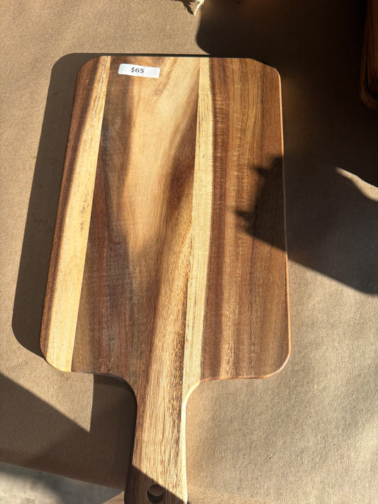 Wood board rectangular w/ handle 8 x 16