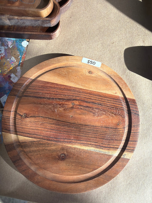 Wood platter10”