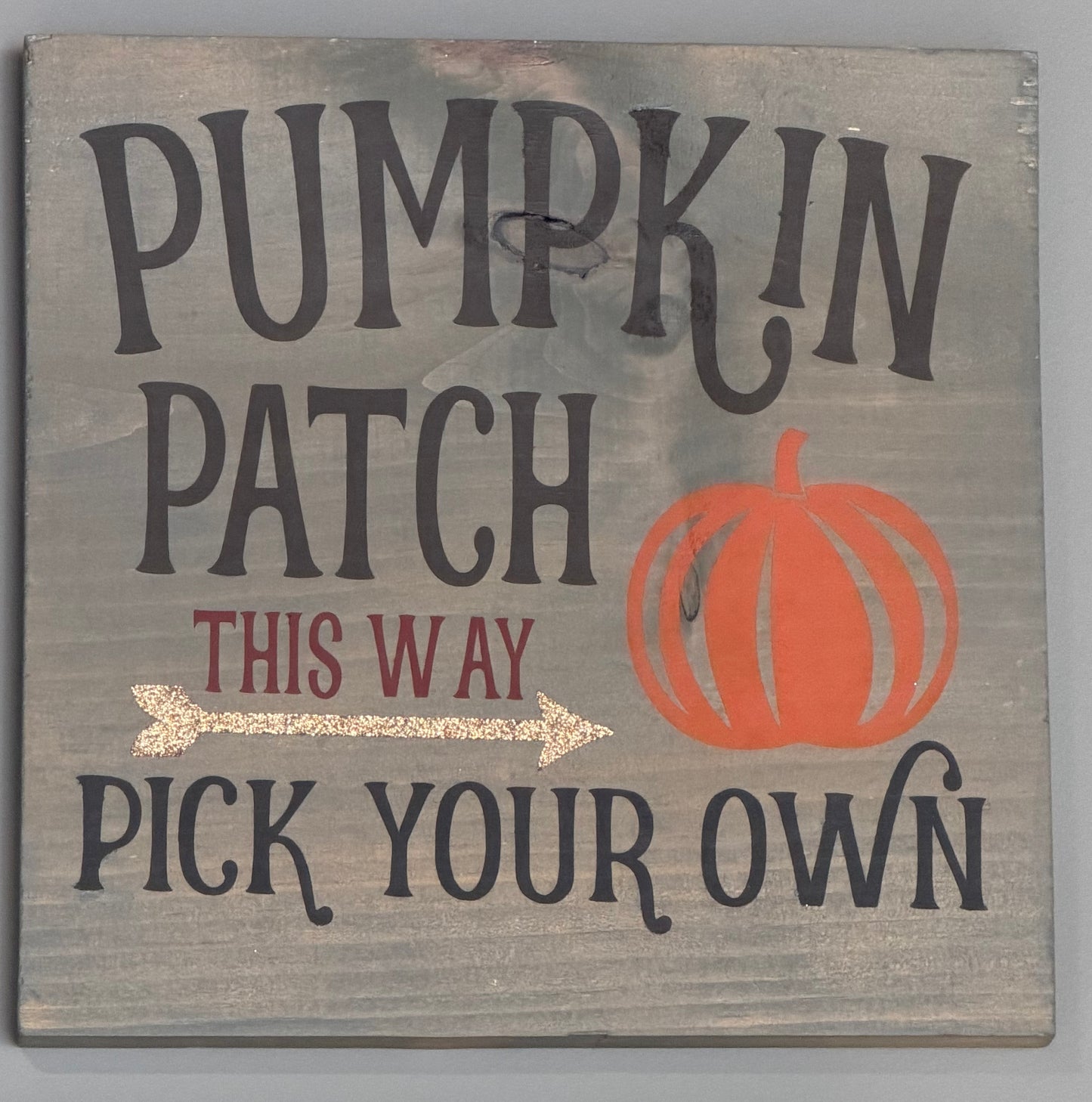 Pumpkin Patch This Way Wood Sign