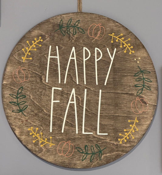 Happy Fall Wood Sign