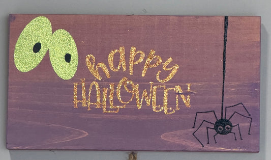 Happy Halloween Wood Sign