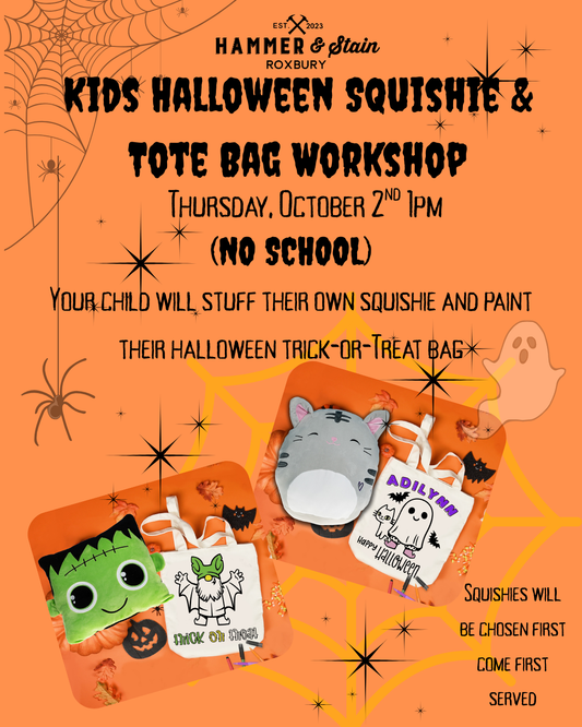 10/02 1pm Kids Halloween Squishie Tote Bag Workshop