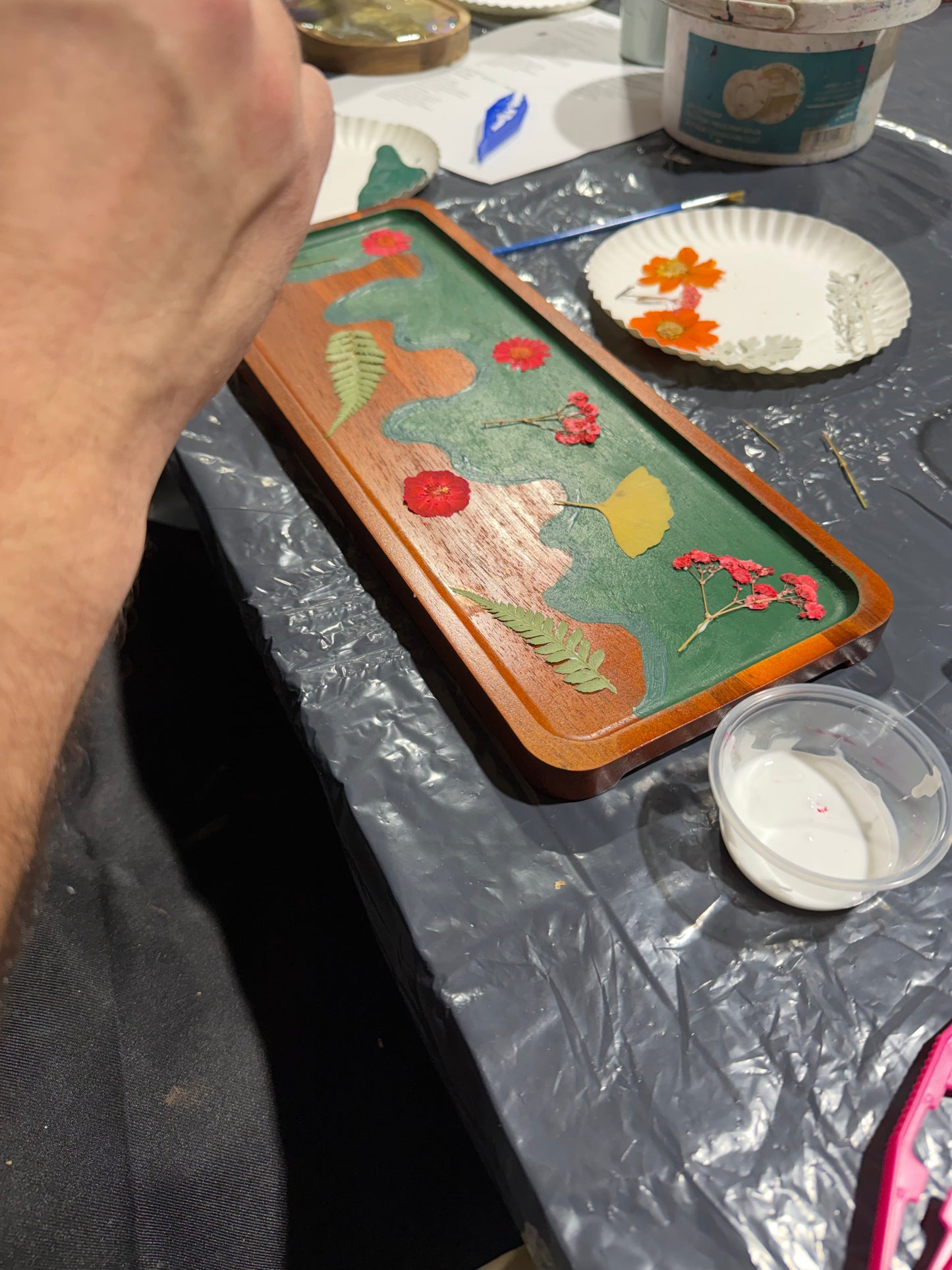 07/31/2026 6pm Friday Resin Pressed Flower Board Workshop