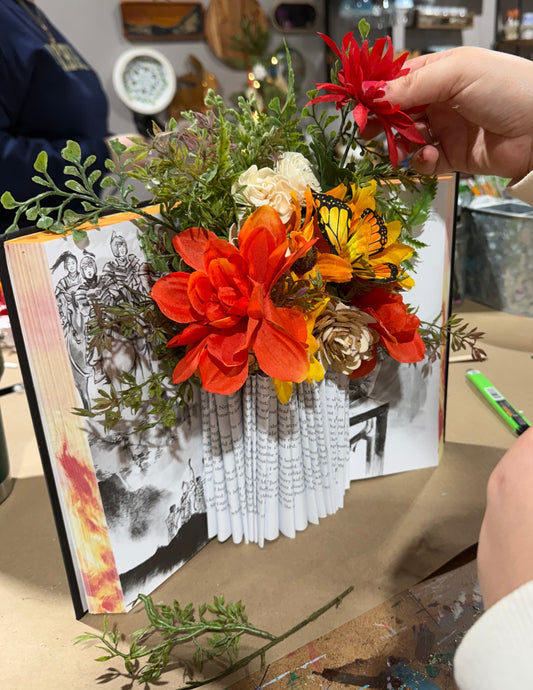 09/3/2026  6pm Book Vase & Flowers