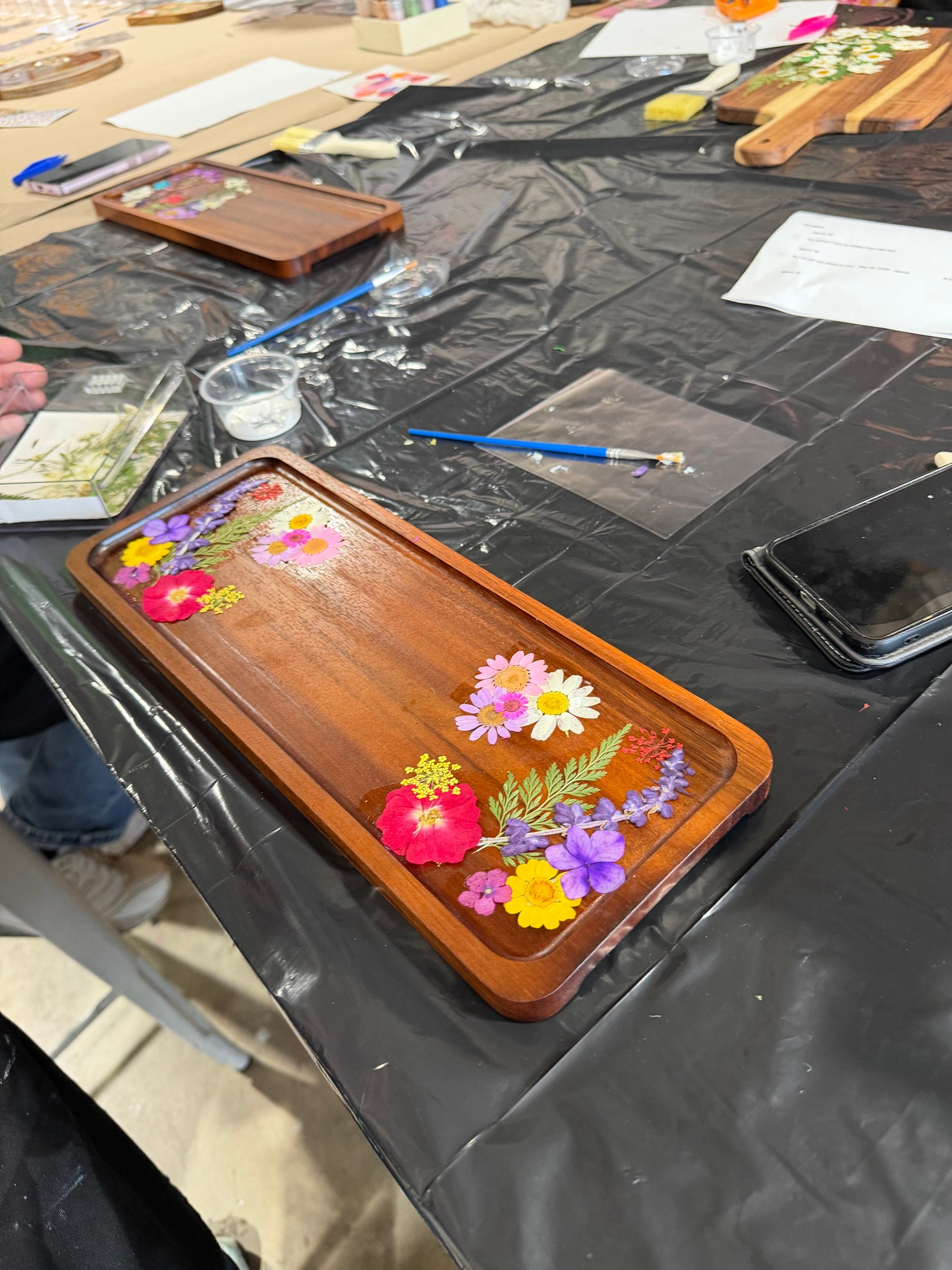 07/31/2026 6pm Friday Resin Pressed Flower Board Workshop