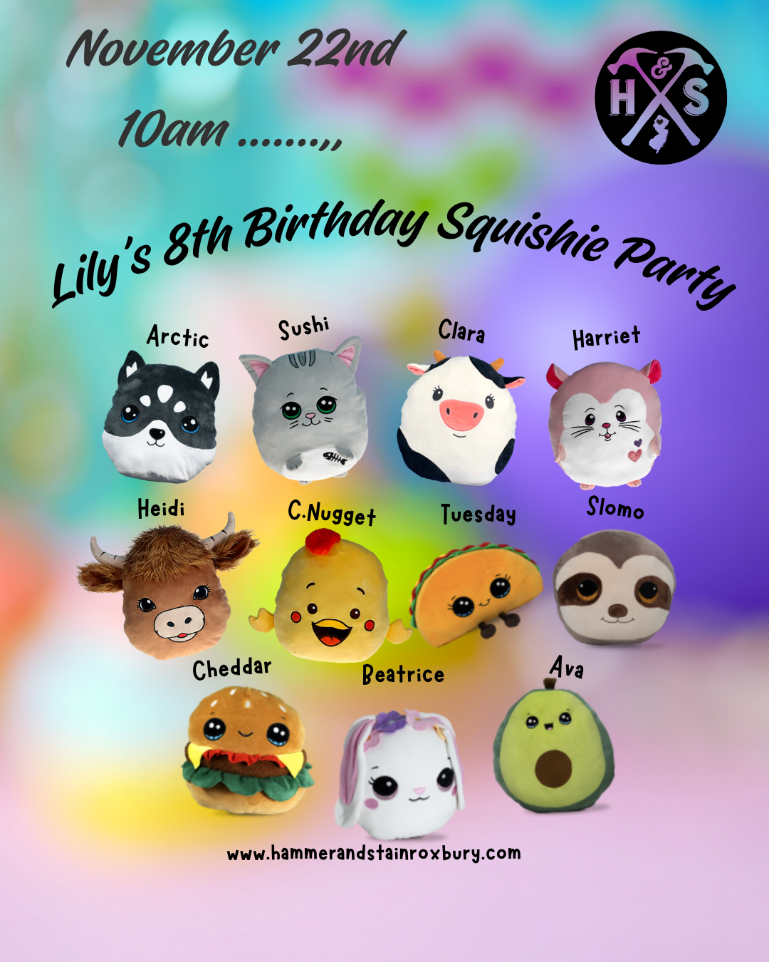 11/22 10am Lily's "Squishie" Birthday Party