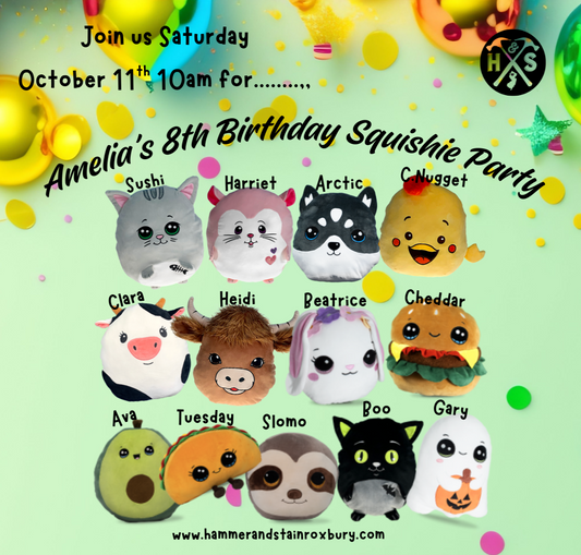 10/11 10am Amelia's 8th "Squishie" Birthday Party