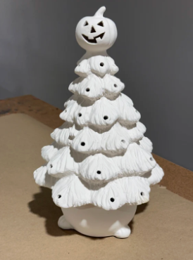 10/07 6pm  Light up Ceramic Halloween Trees