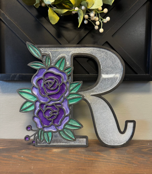 08/21/2026 6pm Floral Resin Monograms