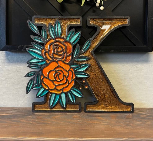 08/21/2026 6pm Floral Resin Monograms