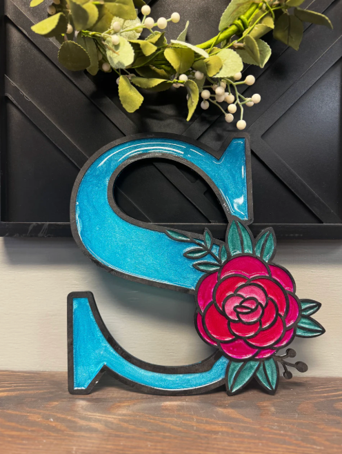 08/21/2026 6pm Floral Resin Monograms