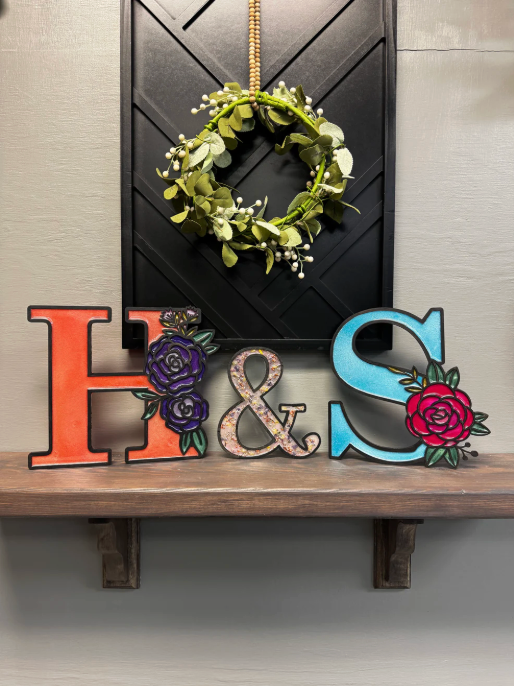 08/21/2026 6pm Floral Resin Monograms