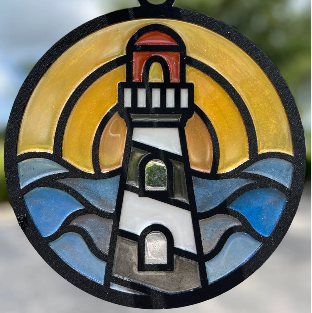 08/14/2026 Friday 6pm Resin Faux Stained Glass Sun Catchers