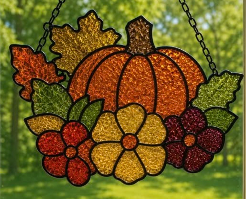 09/18 6pm Fall Resin Faux Stained Glass