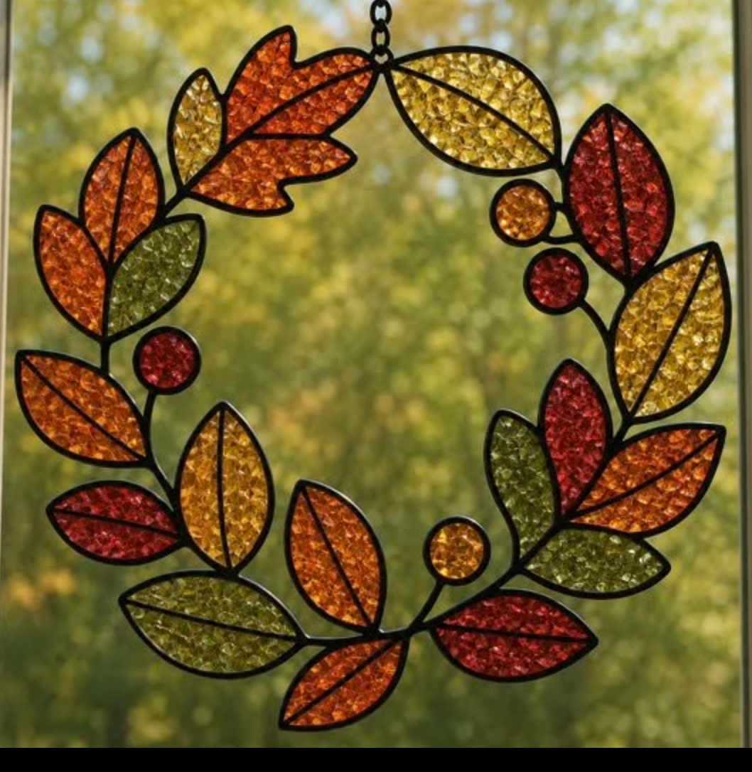 09/18 6pm Fall Resin Faux Stained Glass