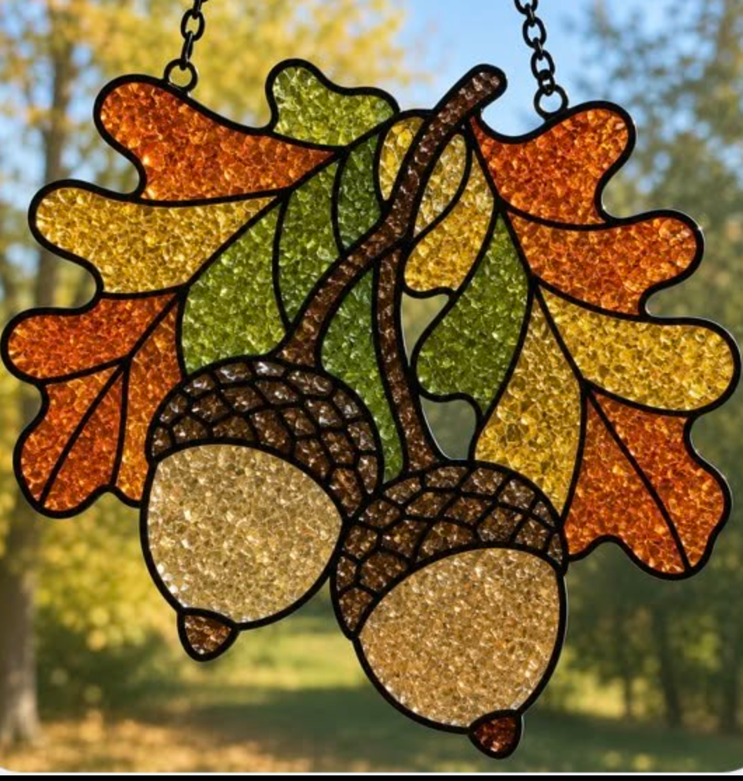 09/18 6pm Fall Resin Faux Stained Glass