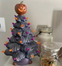 10/07 6pm  Light up Ceramic Halloween Trees