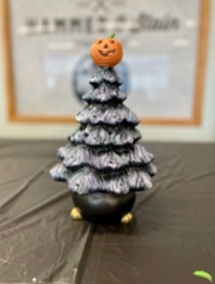 10/07 6pm  Light up Ceramic Halloween Trees