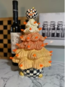 10/07 6pm  Light up Ceramic Halloween Trees