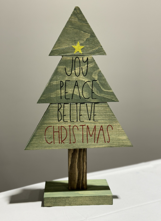 Small Wooden Christmas Tree