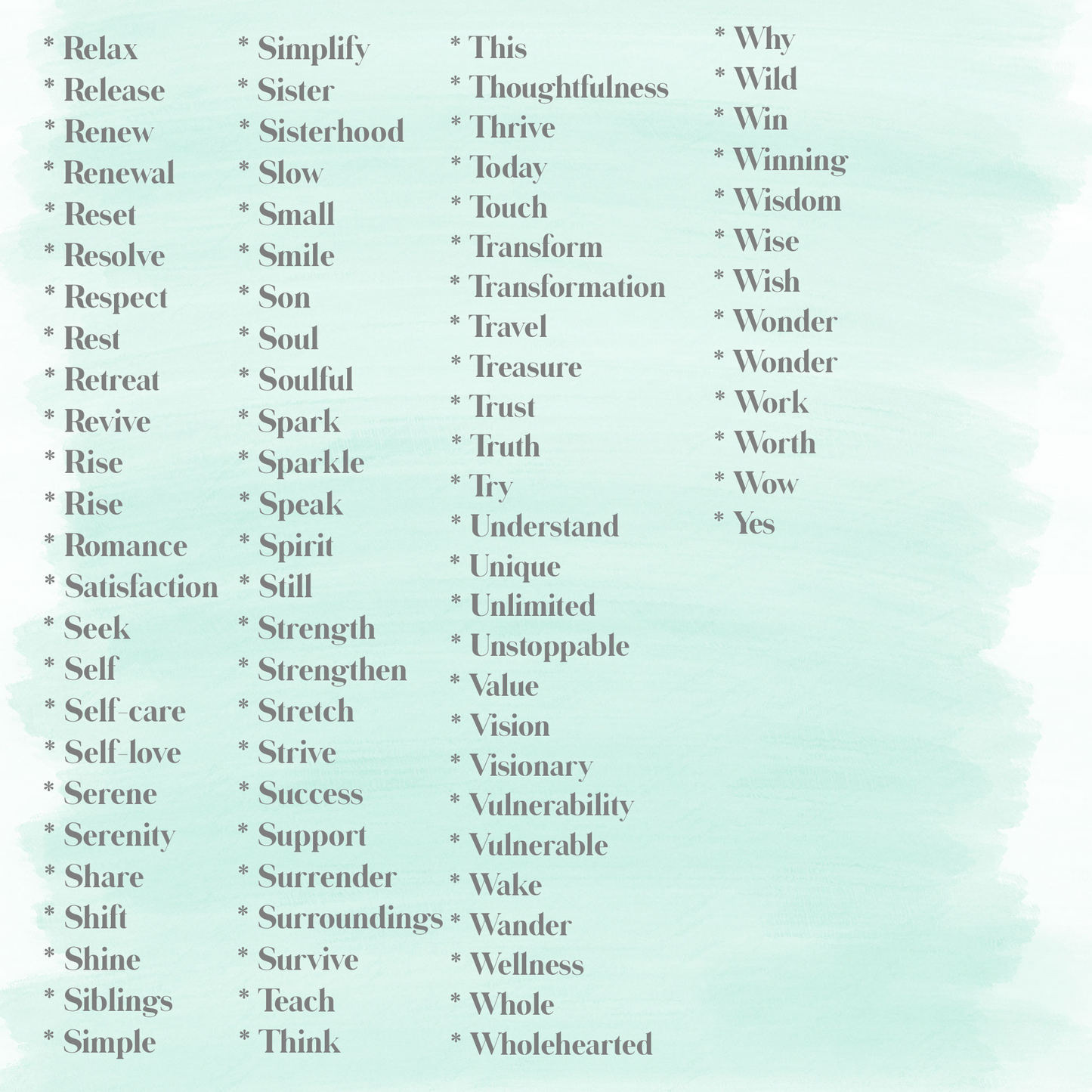 01/02-4pm 2026 Word of the Year & Inspirational Quote Workshop! $25-$30